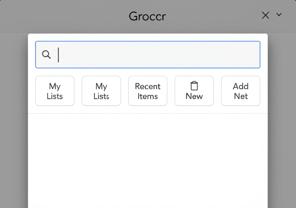 Groccr extension popup interface